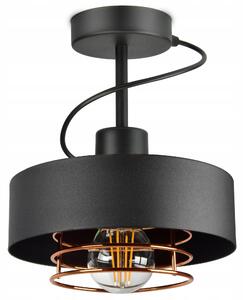 Závěsné svítidlo Luxolar černé kovové s mědí 24 cm E27 moderní