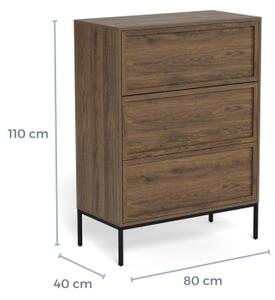 Komoda ALIN 80x40 cm hnědá