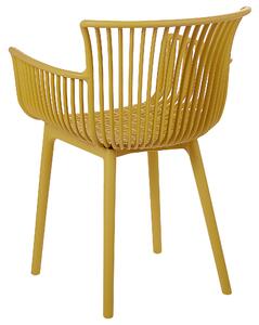 Sada 4 jídelních židlí žluté PESARO