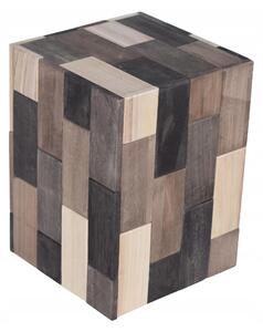 Dřevěný odkládací stolek PatchWood, 29,5x29,5x40 cm