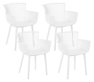 Sada 4 jídelních židlí bílé PESARO