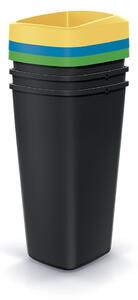 Prosperplast Sada odpadkových košů COMPACTO 3x25 L černá