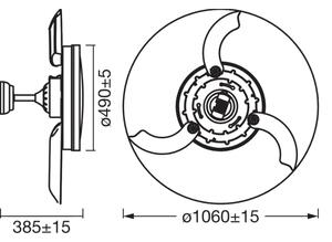 Osram - LED Stropní svítidlo s ventilátorem CEILING FAN LED/66W/230V bílá + DO