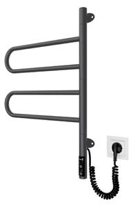 Elektr. otočný sušák na ručníky TRISTAR 75W/230V 62,5x44,5 cm IP44 nerez/černá