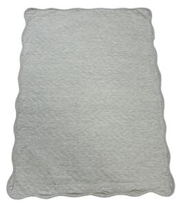 Přehoz bavlněný Deluxe jednobarevný Světle šedý TiaHome - 220x240cm + 2ks 50x70cm