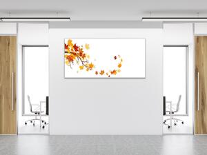 Obraz skleněný podzimní javorové listí - 30 x 60 cm
