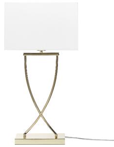 Kovová stolní lampa zlatá/bílá YASUNI