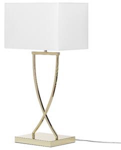 Kovová stolní lampa zlatá/bílá YASUNI