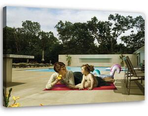 Obraz na plátně Odpočinek u bazénu - Jose Luis Guerrero Rozměry: 60 x 40 cm