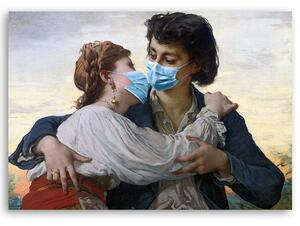 Obraz na plátně Pandemický polibek - Jose Luis Guerrero Rozměry: 60 x 40 cm