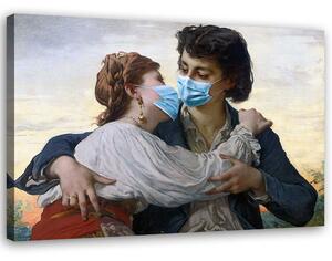 Obraz na plátně Pandemický polibek - Jose Luis Guerrero Rozměry: 60 x 40 cm