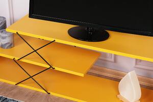 ASIR Televizní stolek ZIGZAG žlutý