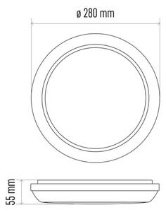 Emos lighting LED přisazené svítidlo DORI IP54, ø 280 mm, 18W Teplota světla: 4000K - denní bílá, Tvar: Čtveraté