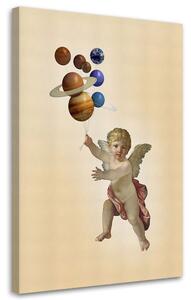 Obraz na plátně Planetární balónky a anděl - Jose Luis Guerrero Rozměry: 40 x 60 cm