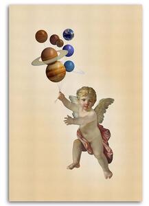 Obraz na plátně Planetární balónky a anděl - Jose Luis Guerrero Rozměry: 40 x 60 cm