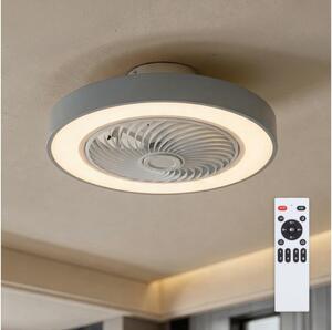 Brilagi - LED Stmív. svítidlo s ventilátorem LED/38W/230V pr. 50 cm šedá + DO