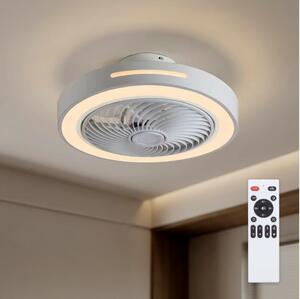 Brilagi - LED Stmív. svítidlo s ventilátorem LED/38W/230V pr. 46 cm bílá + DO