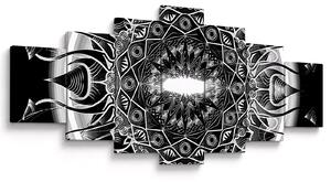 Obraz černobílých ornamentů (210x100 cm)