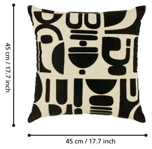 Eglo 420307 - Dekorační polštář CHEVERY 45x45 cm krémová/černá
