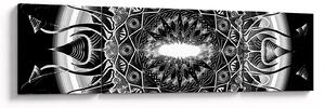Obraz černobílých ornamentů (170x50 cm)