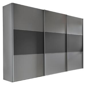 SKŘÍŇ S POSUVNÝMI DVEŘMI, antracitová, světle šedá, 280/222/68 cm Moderano - Šatní skříně