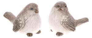Ptáček, zimní dekorace z polyresinu, mix dvou druhů, cena za 1 kus AV4764