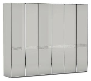 ŠATNÍ SKŘÍŇ S OTOČNÝMI DVEŘMI, světle šedá, 298/240/63 cm Joop! - Šatní skříně