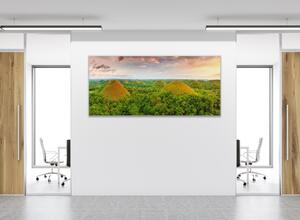 Obraz skleněný čokoládové kopce - 30 x 60 cm