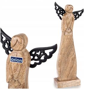 Dřevěný ANDĚL figurka anděla dekorativní ozdobná stojící 34 cm