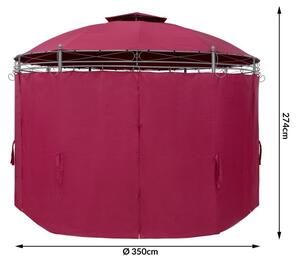 Náhradní plachta k altánu DEU TOSCANA průměr 350cm červená