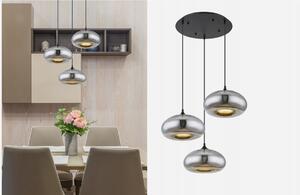 Závěsné svítidlo LEDMOON moderní, 3 světelné body, patice E27