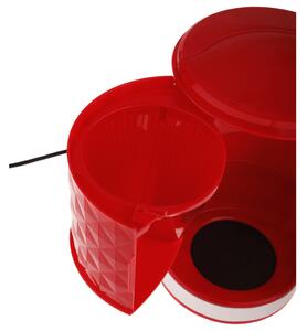 TEMPO-KONDELA DIAMOND TYP 3, překapávací kávovar, červená, plast / kov