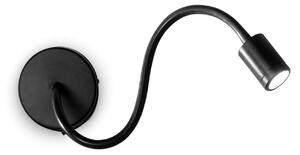 Ideal Lux Nástěnné LED svítidlo Focus-1 ap, Ø 10 cm Barva: Černá