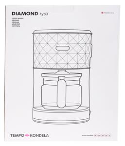 TEMPO-KONDELA DIAMOND TYP 3, překapávací kávovar, červená, plast / kov