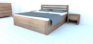 Postel PAVLA s úložným prostorem, Buk 200x200 - Designová postel z masivu
