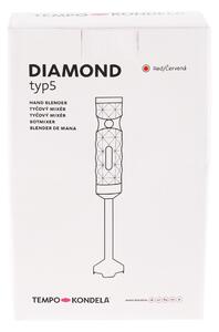 TEMPO-KONDELA DIAMOND TYP 5, tyčový mixér, červená, plast/nerezová ocel