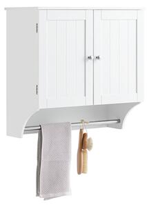 SoBuy BZR84-W Nástěnná skříňka Koupelnová skříňka Kuchyňská skříňka Lékárnička Koupelnový nábytek Bílá 60x60x30cm
