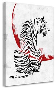 Obraz na plátně Tygr na rudém nebi - Nikita Abakumov Rozměry: 40 x 60 cm