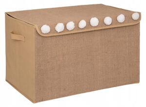 Úložný box na hračky, juta, 57 x 36 x 36 cm
