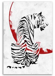 Obraz na plátně Tygr na rudém nebi - Nikita Abakumov Rozměry: 40 x 60 cm