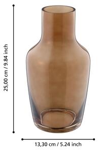 Eglo 421224 - Skleněná váza SIRANANA 25x13,3 cm hnědá/kouřová