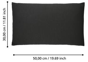Eglo 420023 - Dekorační polštář ILES 30x50 cm černá
