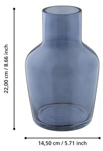 Eglo 421219 - Skleněná váza SIRANANA 22x14,5 cm modrá/kouřová
