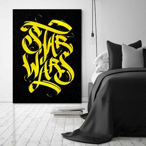 Obraz na plátně Star Wars, žlutý nápis - Nikita Abakumov Rozměry: 40 x 60 cm