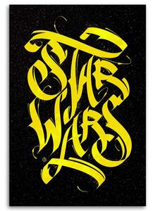 Obraz na plátně Star Wars, žlutý nápis - Nikita Abakumov Rozměry: 40 x 60 cm