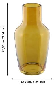 Eglo 421223 - Skleněná váza SIRANANA 25x13,3 cm žlutá/kouřová