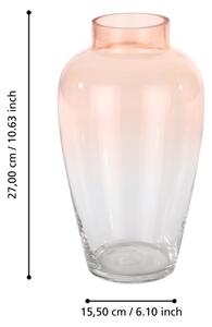 Eglo 421357 - Skleněná váza KENYASI 27x15,5 cm růžová