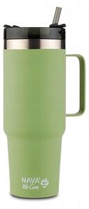 Termohrnek NAVA s brčkem 900 ml pistáciová barva We Care