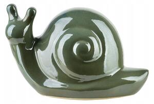 Keramická figurka šneka MAVE GREEN 25x14,5x15 cm - dekorace z přírody
