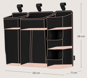 Lionelo - Organizér na postýlku 3v1 SIDEPOCKET Black